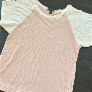 Peach and Cream Raglan T-Shirt by J . Crew in Size Small